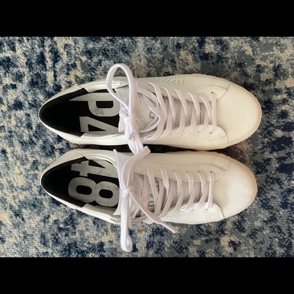 Brand new, never worn Rare P448 Vibram Low Top Sneaker - Orange Vibram Bottoms - Picture 6 of 6